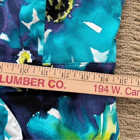 Ellen Tracy Sheath Dress Floral Gemstones Sleeveless - Picture 9 of 10